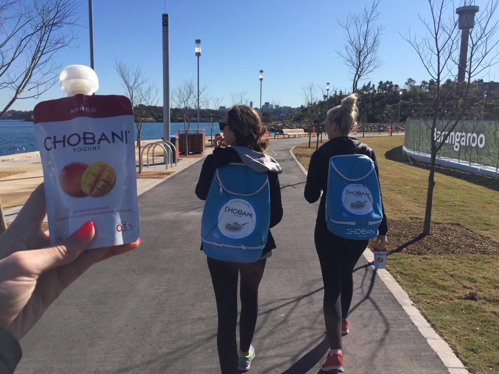 BritttAustin's tweet photo. We're here at the @CityMileDash ready to charge some runners! Come see the #CHOteam for a protein hit @ChobaniAU πͺπΎ http://t.co/u4Ubntm1rp