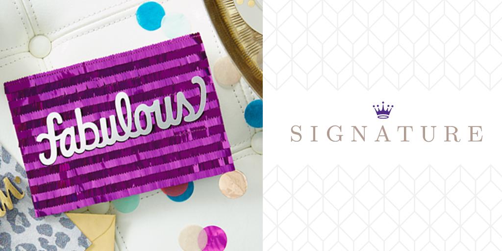 Hallmark's tweet image. Here is the Signature card #DesignerKelly and #DesignerBlake are fighting over. Isn’t it fabulous?! #ProjectRunway
