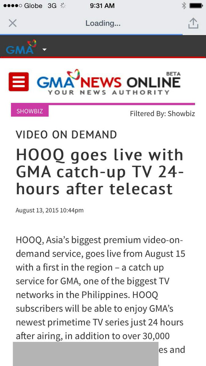 Pinoy TV fans.... enjoy the best stories from GMA just 24 hours after airing. #catchupGMAonHOOQ