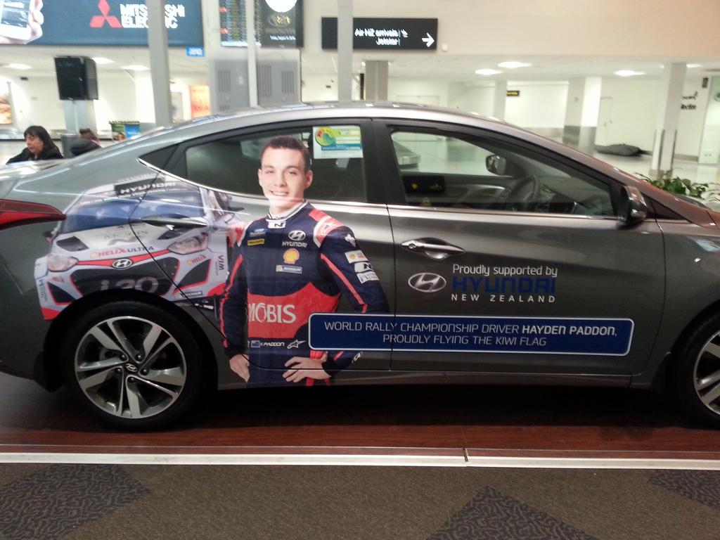 CRallyMedia's tweet photo. Looking good at Auckland domestic airport @HaydenPaddon ! http://t.co/eN7nzQRZRj