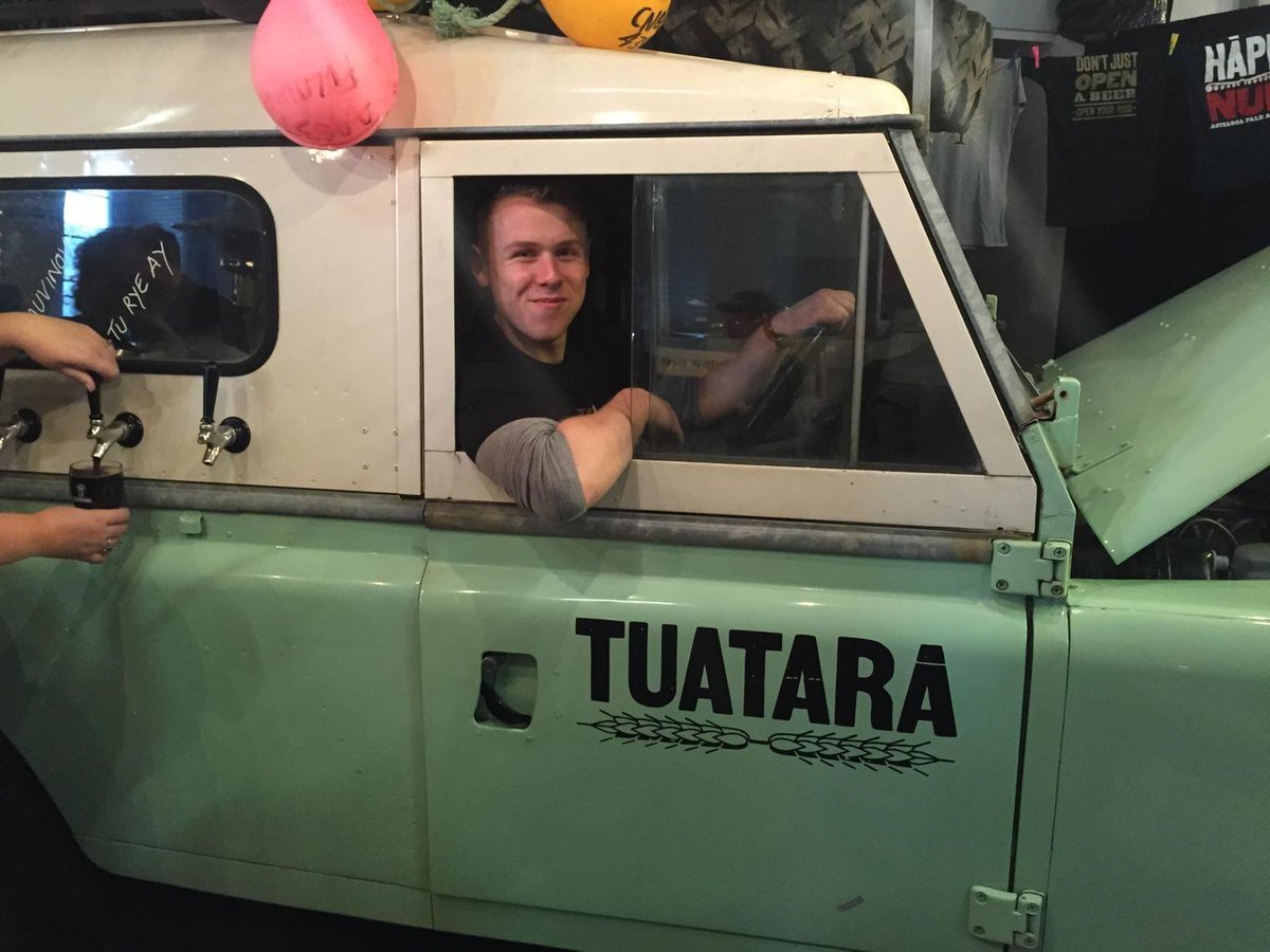 topperharleynz's tweet photo. Pat, hard at work in the @TuataraBrew Landy @beervananz http://t.co/gUb9wX8GuH