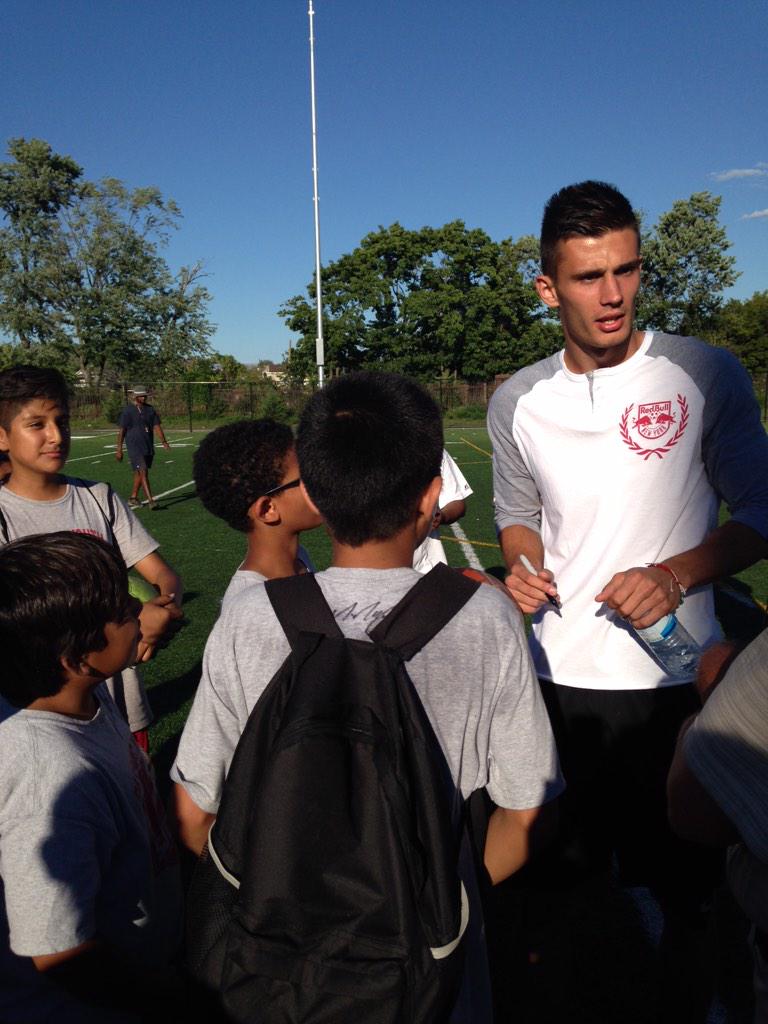 Thank you to Matt Miazga from NY Redbulls for coming to visit on our last day of summer camp.