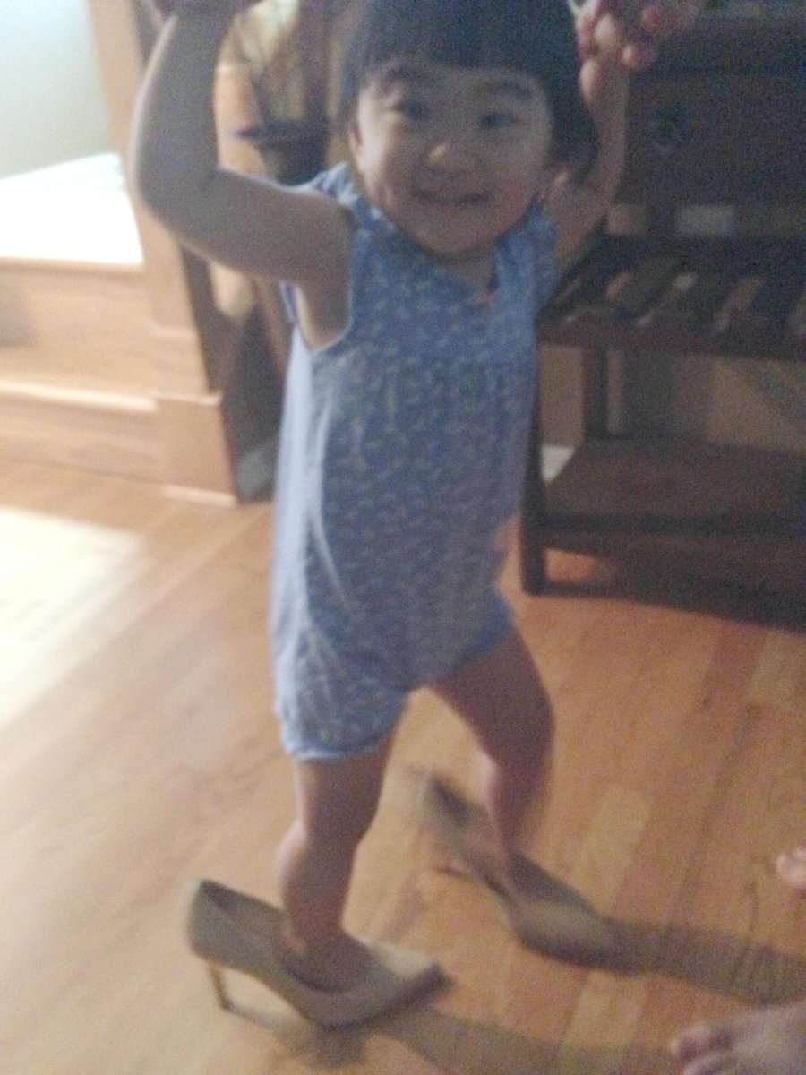 SCookRay's tweet photo. My kid loves 3 things: my heels, cheese, and taylorswift13 songs. Her 1st English words will prob be Bad Blood, lol. http://t.co/JmBFOllGJD