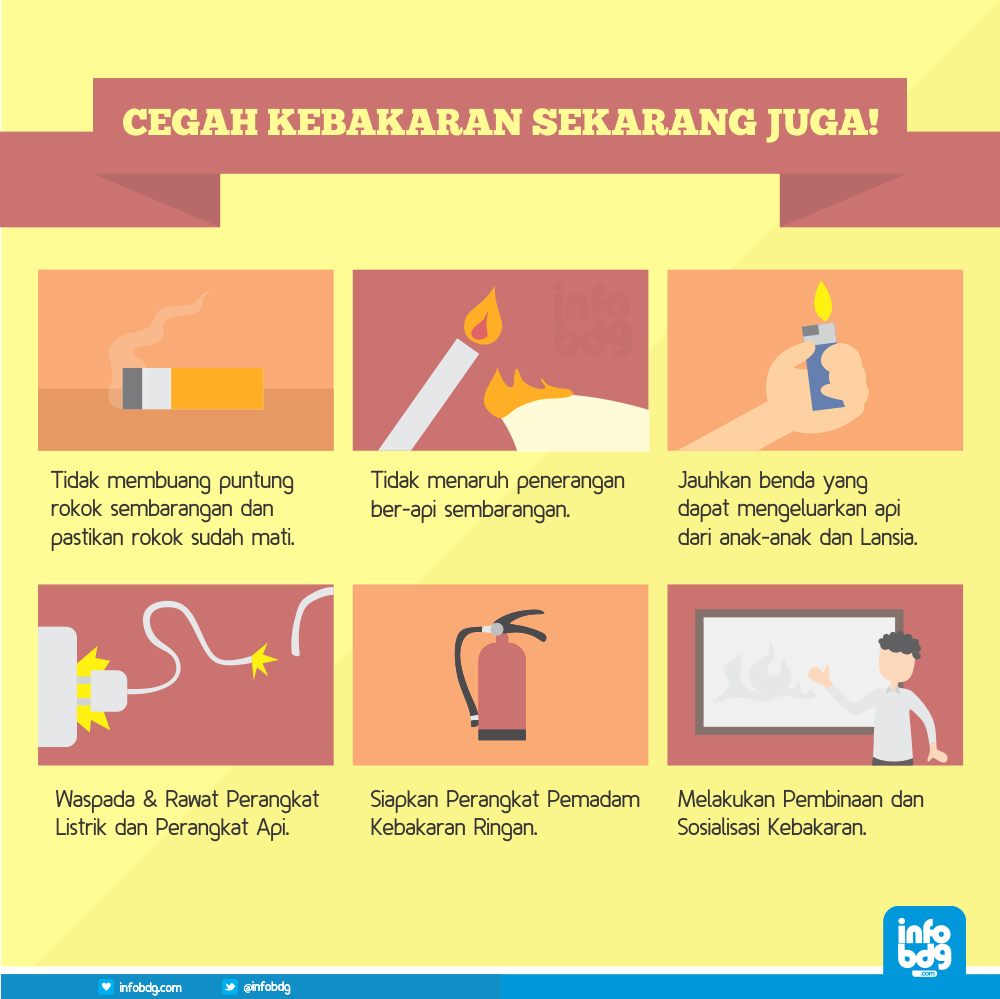 infobdg's tweet photo. Cegah kebakaran dengan memperhatikan hal-hal ini. Jgn menyesal karna ceroboh diri sendiri yah 😊 #plisatuhlah http://t.co/0diiklaFNw