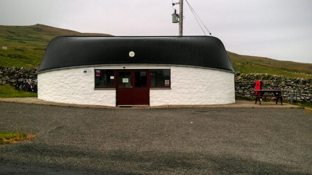 HI_Voices's tweet photo. The toilet and shower block also has a washing machine. It revives the tradition of using an old boat for the roof. http://t.co/GtSNaCYlrg