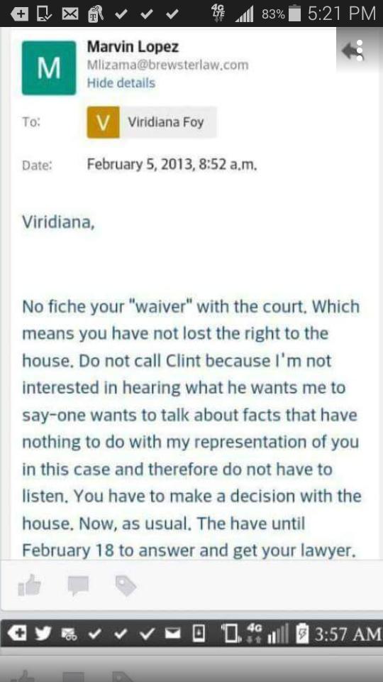 ClintPatrick808's tweet photo. @Bad_Lawyers  super bad attorney Marvin Lizama 
He doesn't care about the facts regarding the court and legal issues http://t.co/Iw2tXbSfUq