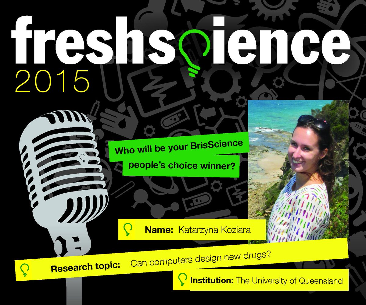 UQBrisScience's tweet image. Can Katarzyna Koziara from @UQ_News use #computermodelling to design more efficient drugs? #BrisScience #FreshSci