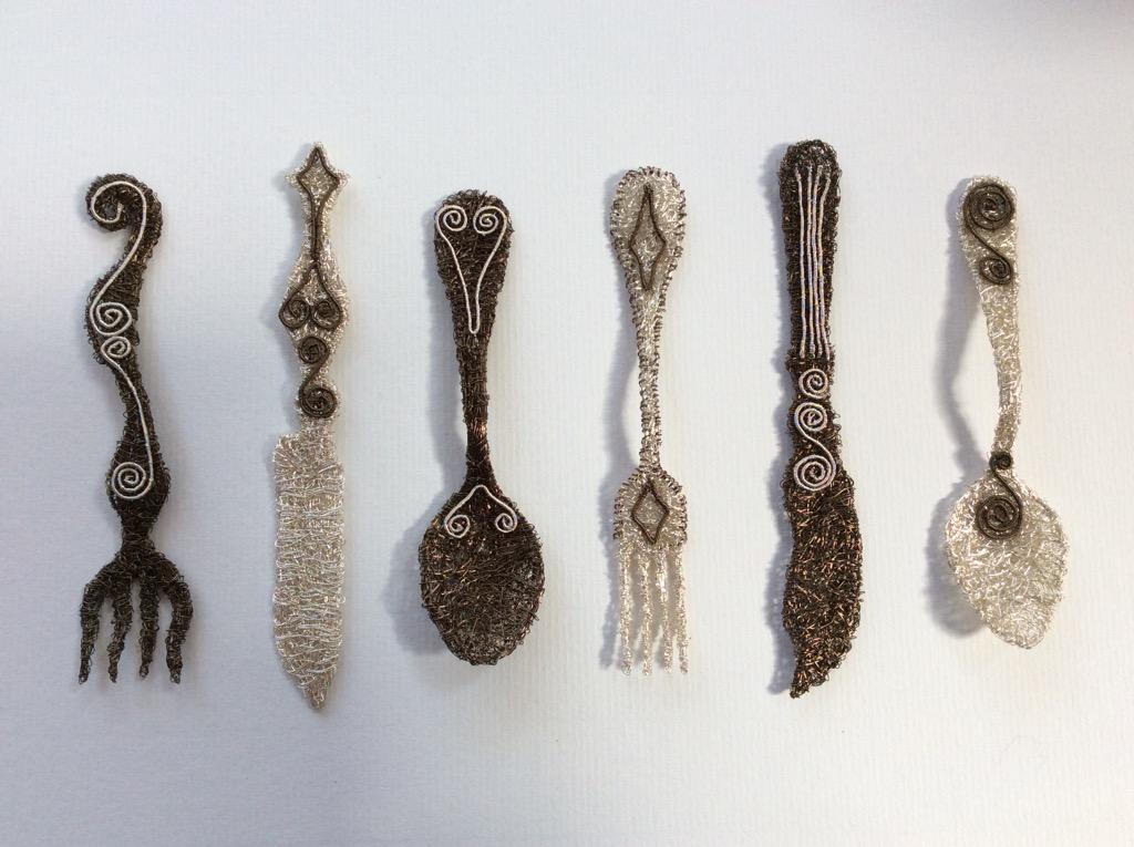 New work for new season #art #craft #wire #collection #cutlery