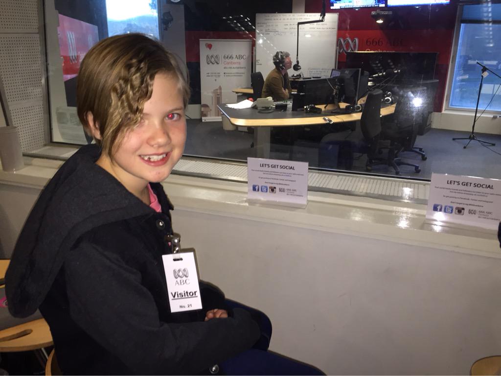 MotherThunks's tweet photo. Tune in to Happy Hour at 5. Best quiz show in Canberra. I have a secret weapon today! @666canberra http://t.co/h9D4B3mKEx