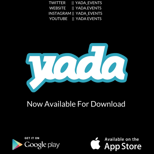 yada_events's tweet photo. We have some exciting news! Our #app is now available in the #appstore &amp; #GooglePlay download it now! #yada #launch http://t.co/yNAHmxqm5K