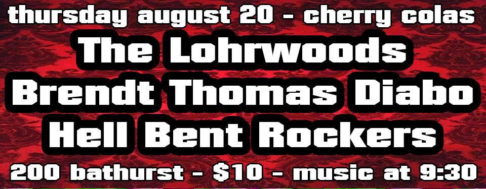 #rockabilly w/ <a href="/thelohrwoods/">The Lohrwoods</a> <a href="/HellbentRockerz/">Dave Nicoloff</a> <a href="/BrendtDiabo/">Kariwa:te</a> Aug. 20 @ <a href="/Cherry_Colas/">Cherry Cola's</a> #Toronto
#indiemusic #Ontario