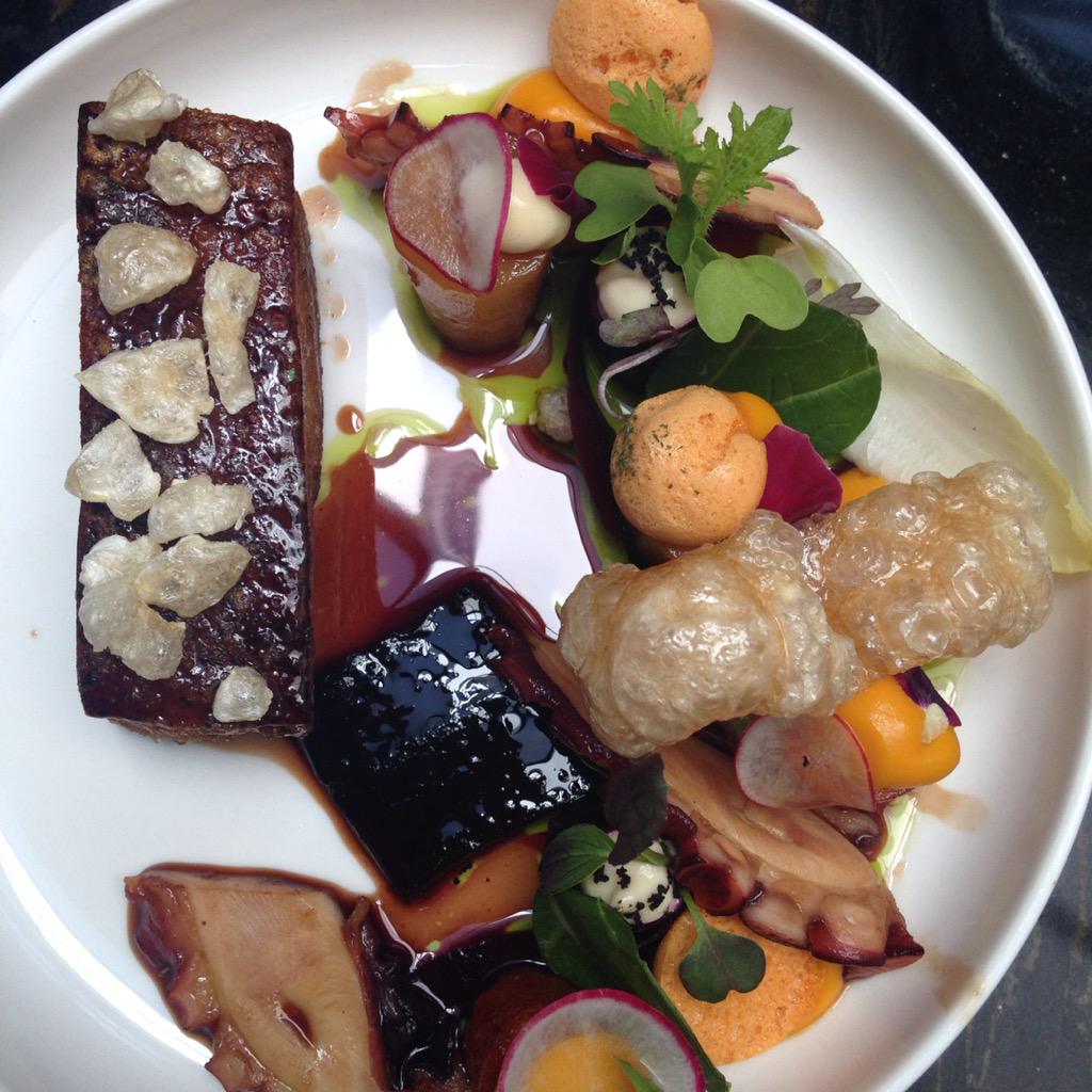 SoderandKo's tweet photo. Pork Belly, Octopus and garden carrot textures! Pop into and give it a try :-) #dublin #food #lunch #dinner #Friday http://t.co/3PMdlHqcuq