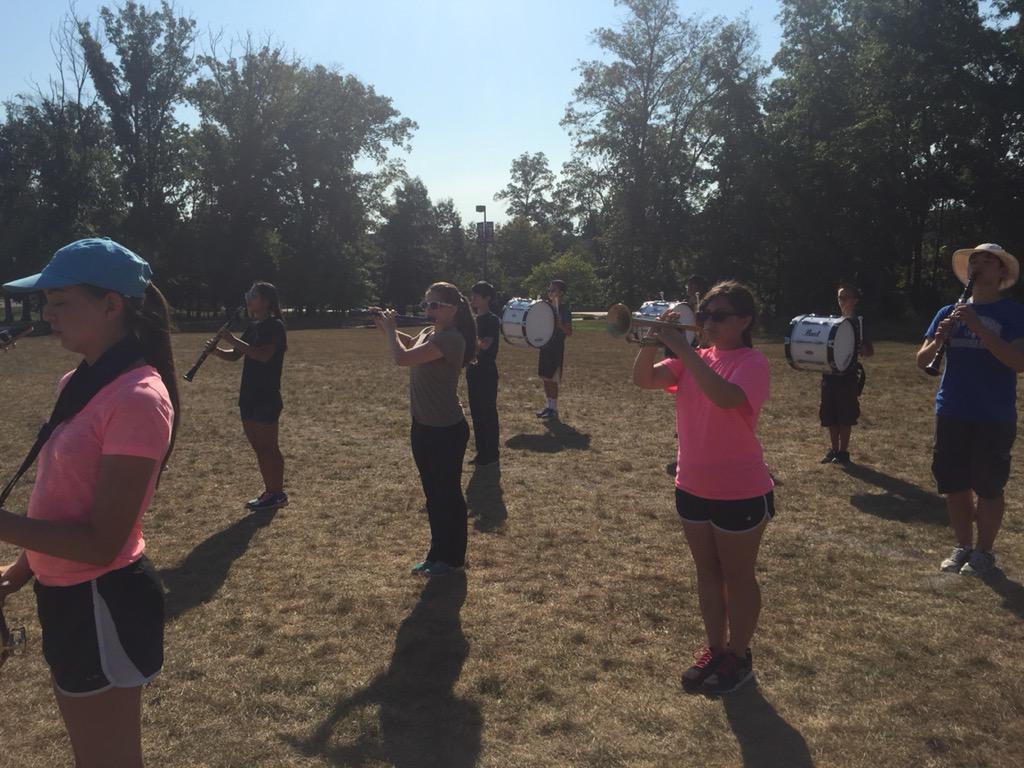 Band is getting ready! Let's go Marching Rams!! <a href="/RiversideLCPS/">Riverside HS</a>