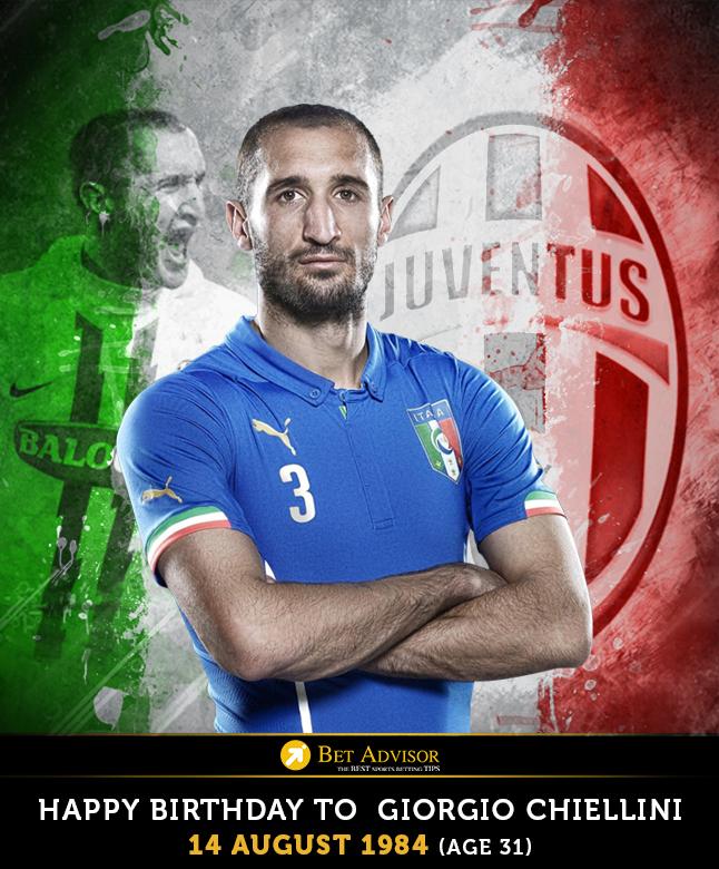 Happy Giorgio Chiellini , who currently plays for Seria A  and the Nazionale Italiana di Calcio 