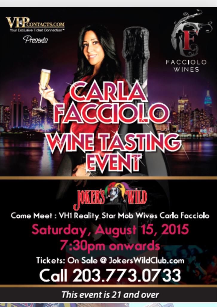 Carlafacciolo's tweet photo. Hope to see all my CT fans tom night at Jokers Wild Comedy Club .. Come taste some #FaccioloWine &amp; #FaccioloProsecco http://t.co/pIYpdXXGCr