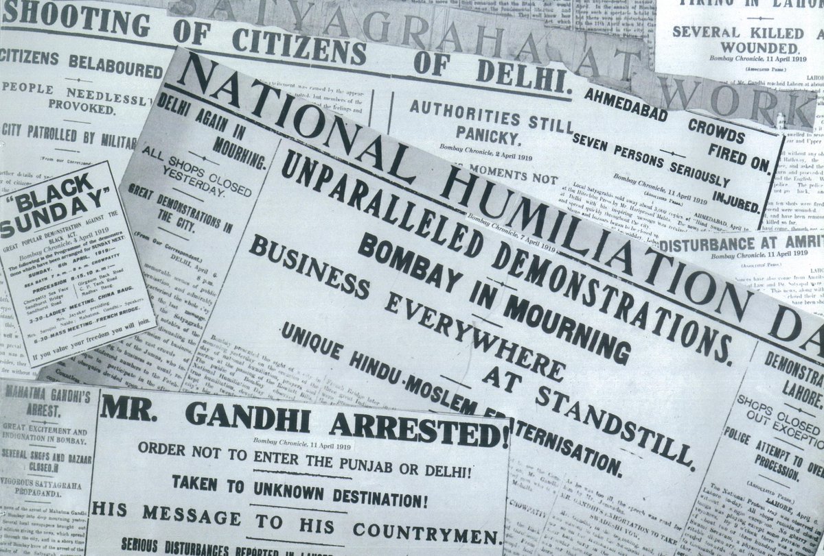 rachitseth's tweet photo. Newspaper Headlines when the Jallianwala Bagh massacre took place. Lest We Forget #ValueYourFreedom. http://t.co/GOVOWet4rd