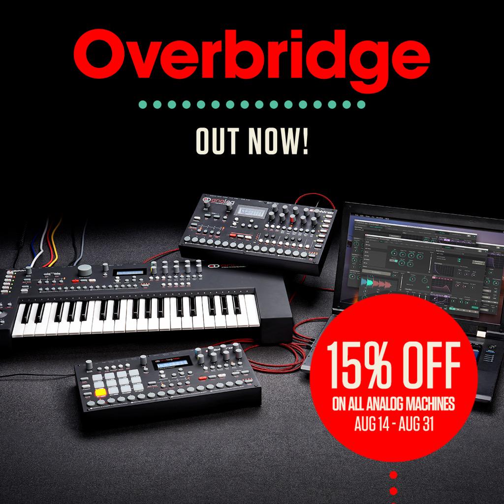 WeAreElektron's tweet image. 15% off on Analog Four/Keys/Rytm until August 31st. Celebrate Overbridge with us. elektron.se