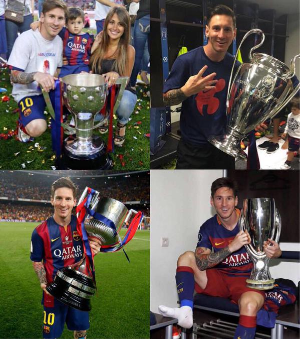 RemarksFootball's tweet photo. Since Messi's debut for Barcelona 

Messi: 25 trophies including two trebles

Real Madrid: 10 trophies http://t.co/SB0kxL4Joa