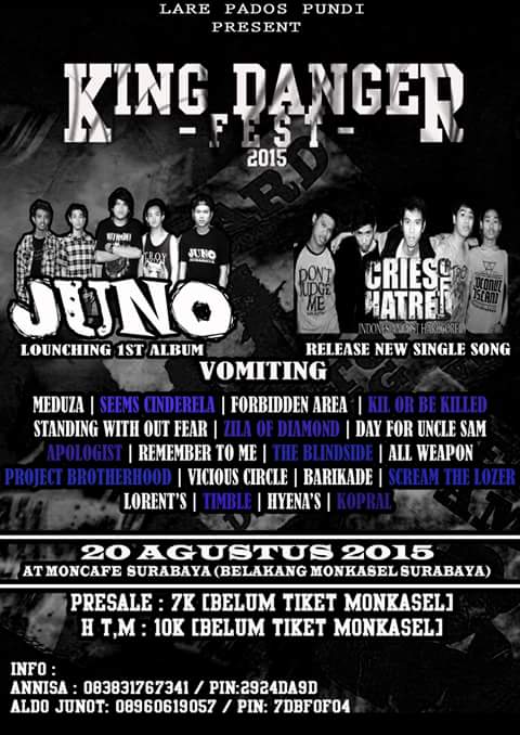 hey H-6 KING DANGER FEST , come on &amp; join us ! cc: <a href="/all_weapon24/">ALL WEAPON HARDCORE</a> <a href="/kobk_surabaya/">Kill or be killed</a> <a href="/CriesOf/">@CRIES OF HATRED</a>