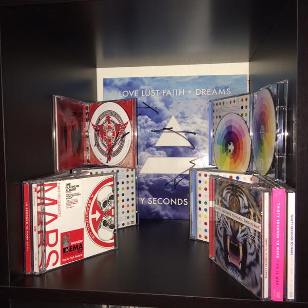 30SECONDSTOMARS's tweet photo. #ABeautifulLie's 10th Anniversary is this month! Show us YOUR MARS Collections, just like @marslight1185. http://t.co/4tX1AsATHl