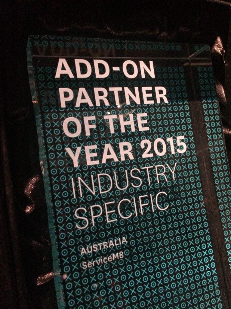 ServiceM8's tweet image. Absolutely stoked to win the @Xero Add- on Partner of the Year - Industry Specific! #Xerocon