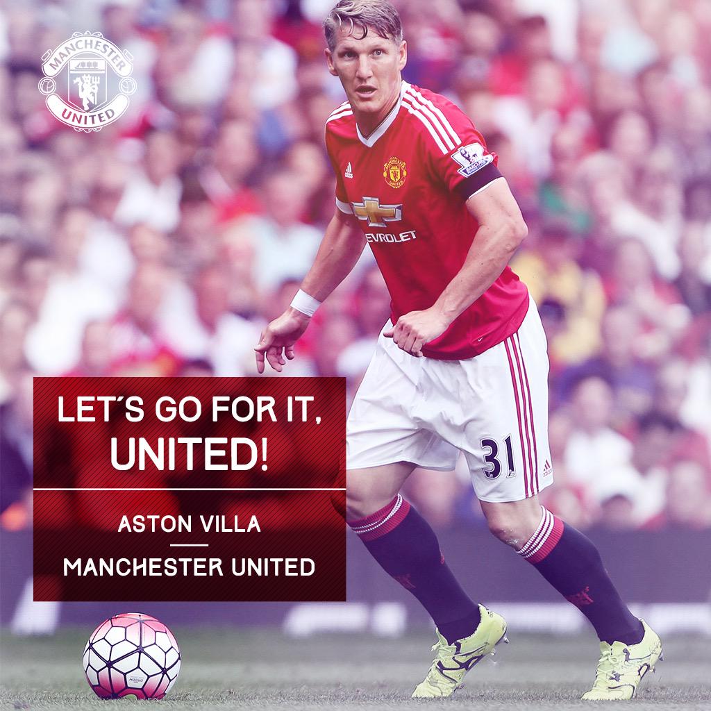 BSchweinsteiger's tweet photo. Matchday! Aston Villa - @ManUtd #mufc http://t.co/FL68Lzxy2v