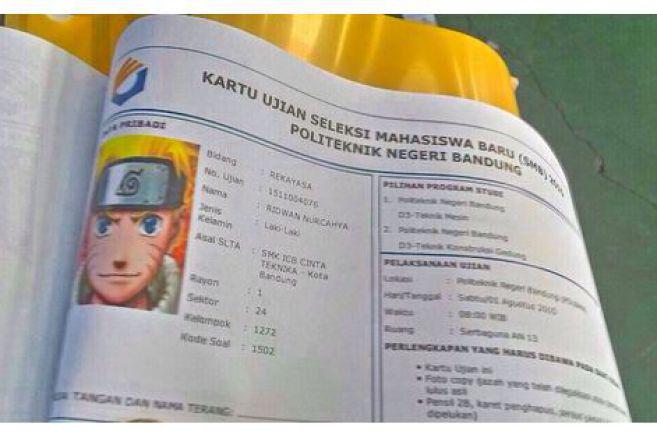 Pasang Foto Naruto, calon peserta seleksi masuk perguruan tinggi ini diusir keluar ruangan m.brilio.net/news/pasang-fo…