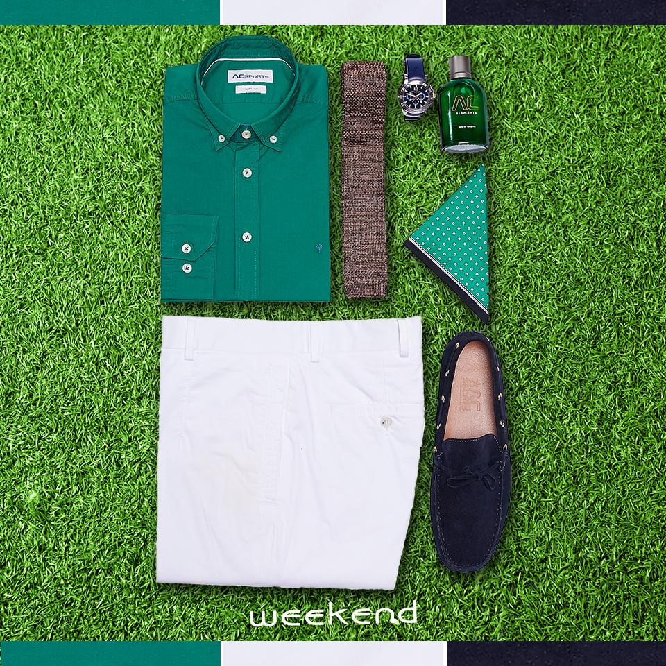 Yeşil, beyaz ve lacivertin uyumuyla hem stilinizi hem de hafta sonunuzu renklendirebilirsiniz. instagram.com/altinyildizcla…