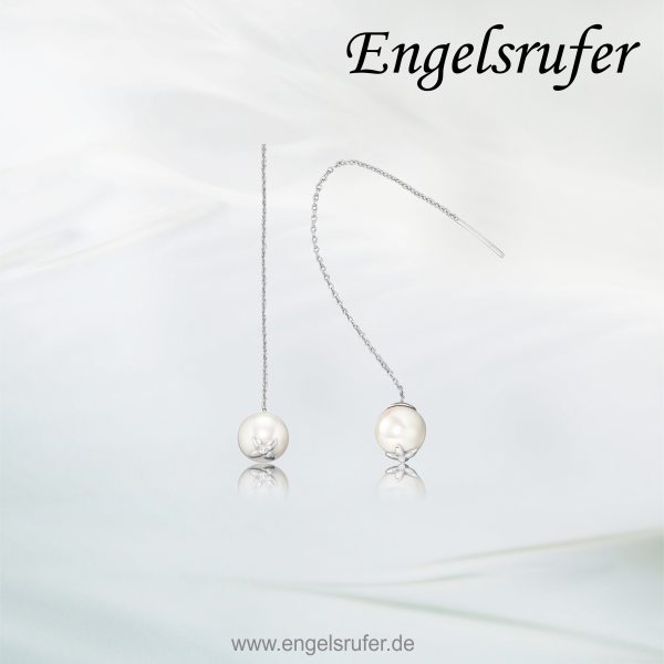 EngelsruferUK's tweet photo. For those who love our pearl collection, check out these elegant earrings on a delicate chain #yourguardianangel http://t.co/502UdkMHGf