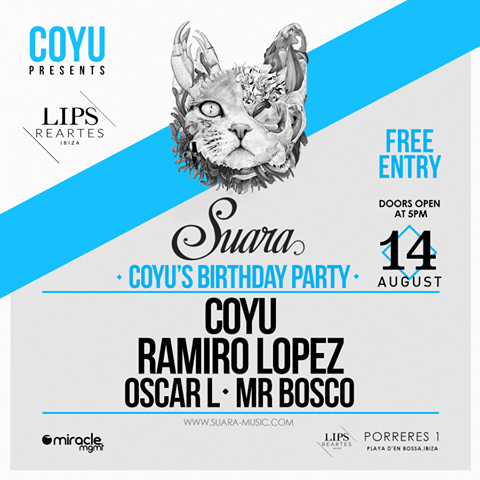"<a href="/SuaraMusic/">Suara</a>" esta de aniversario su "Big Cat <a href="/coyumusic/">Coyu</a> " cumple 30 años. Meetingpoint <a href="/LipsReartesIbz/">Lips Reartes Ibiza</a>