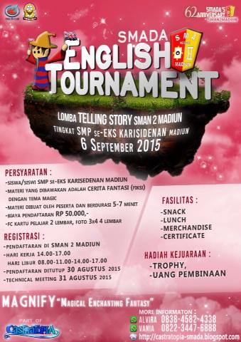 Masih SMP?? Yuk buruan daftarin diri kamu di ENGLISH TOURNAMENT 2015!!!