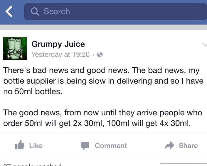 Grumpyjuice's tweet photo. There's this. 10% off with discount code TWITTER &amp; free worldwide P&amp;P. 
#vapecommunity #vaping http://t.co/KOUr3WZIaQ