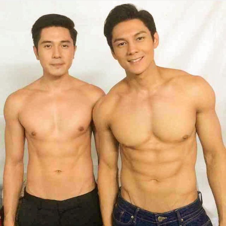 Paunatics's tweet image. Paulo Avelino with Joseph Marco #Cosmo69 #FlashbackFriday #CosmoBachelorBash