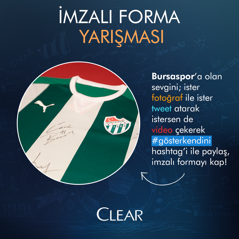 Haydi Bursasporlu! Takım sevgini #gösterkendini etiketiyle paylaş, imzalı formayı kazanma şansı yakala!