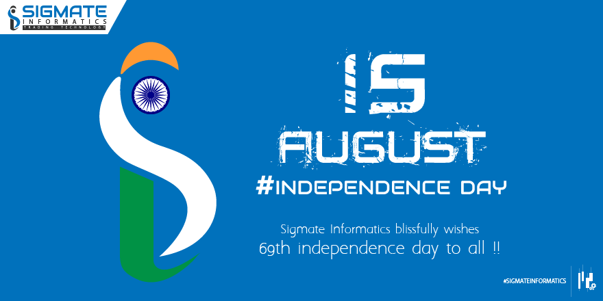 sigmateinfo's tweet image. Happy 69th Independence day
From Sigmate Informatics Pvt. Ltd.
#forexwebdesign Company.