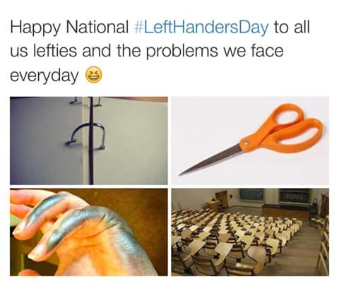 EnriquezCamil's tweet photo. Problems we are facing everyday 😞 hehehehe #lefthandersday http://t.co/Kyr9fPSCWw