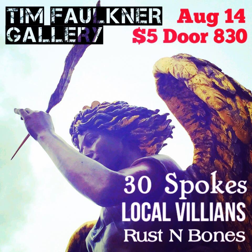 502tfg's tweet photo. #thirtyspokes #localvillains #rustnbones tonight! It's going to be epic. @Do502 @leoweekly #LouisvilleMusic #friday http://t.co/iXkFAFkUhU