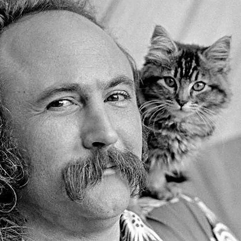 Happy Birthday David Crosby and kitten.     