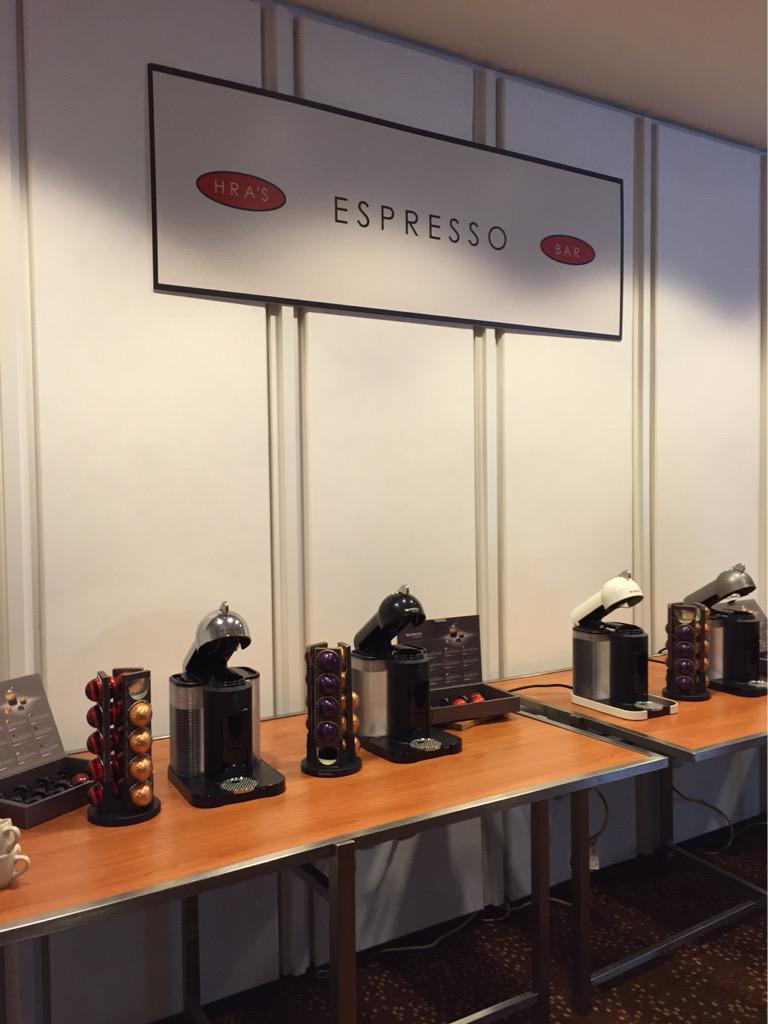 AHartert's tweet photo. How do you like these espresso machines, @scottsnipes11? #hyattPBT #inahyattworld http://t.co/HqziKOwInf