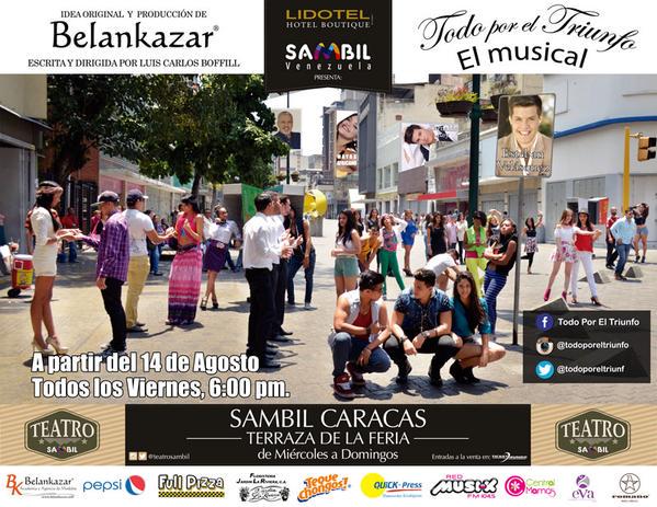 Rayrjmr06's tweet photo. ¡¡HOOOYY!! GRAN ESTRENO DE @TodoPorElTriunf EL MUSICAL, En el @TeatroSambil Caracas. @Recomendao http://t.co/VXNPhy0HzR
