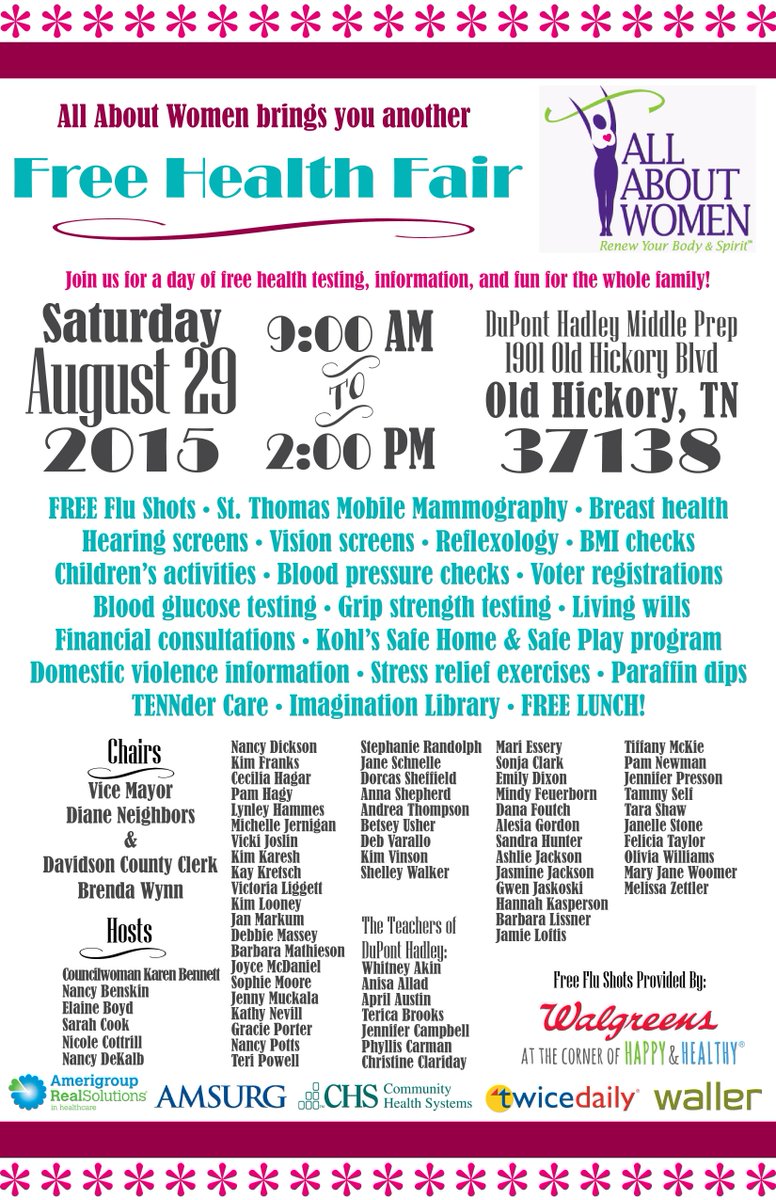 hadleymiddle's tweet photo. DHMP presents a free Women's Health Fair!  We look forward to seeing you on August 29th from 9AM-2PM. http://t.co/XCL3F6pjkG
