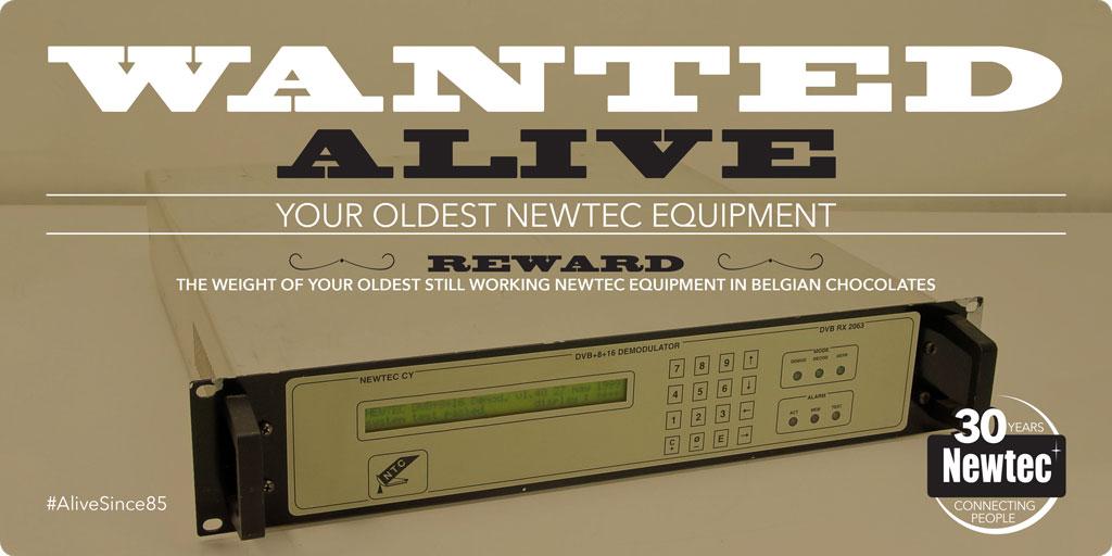 Newtec_Satcom's tweet photo. Hurry! Still want to enter our #AliveSince85 competition? Be quick, closing tonight! http://t.co/HZRaLXWh1Y http://t.co/BJ1EMKuWoI