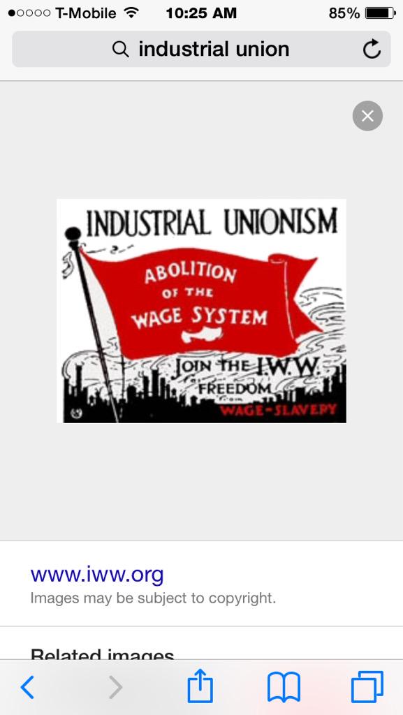 bbennett47's tweet photo. Industrial union-an organization if common laborers and craft workers in a particular industry #downhistorylane http://t.co/eZ6gMNDhgx