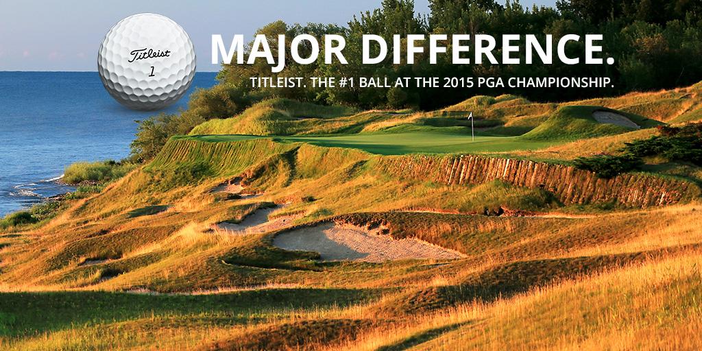 Titleist's tweet photo. Major Difference. #Titleist. The #1 ball at the 97th #PGAChampionship. http://t.co/MPwDhxTOXl http://t.co/haq1mB6BdX