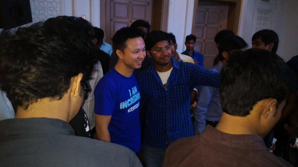 ASUSIndia's tweet photo. ZenFans with @PeterChangASUS! Our MD coolest :) #ZenMeetUp http://t.co/Ru10sFyQoW