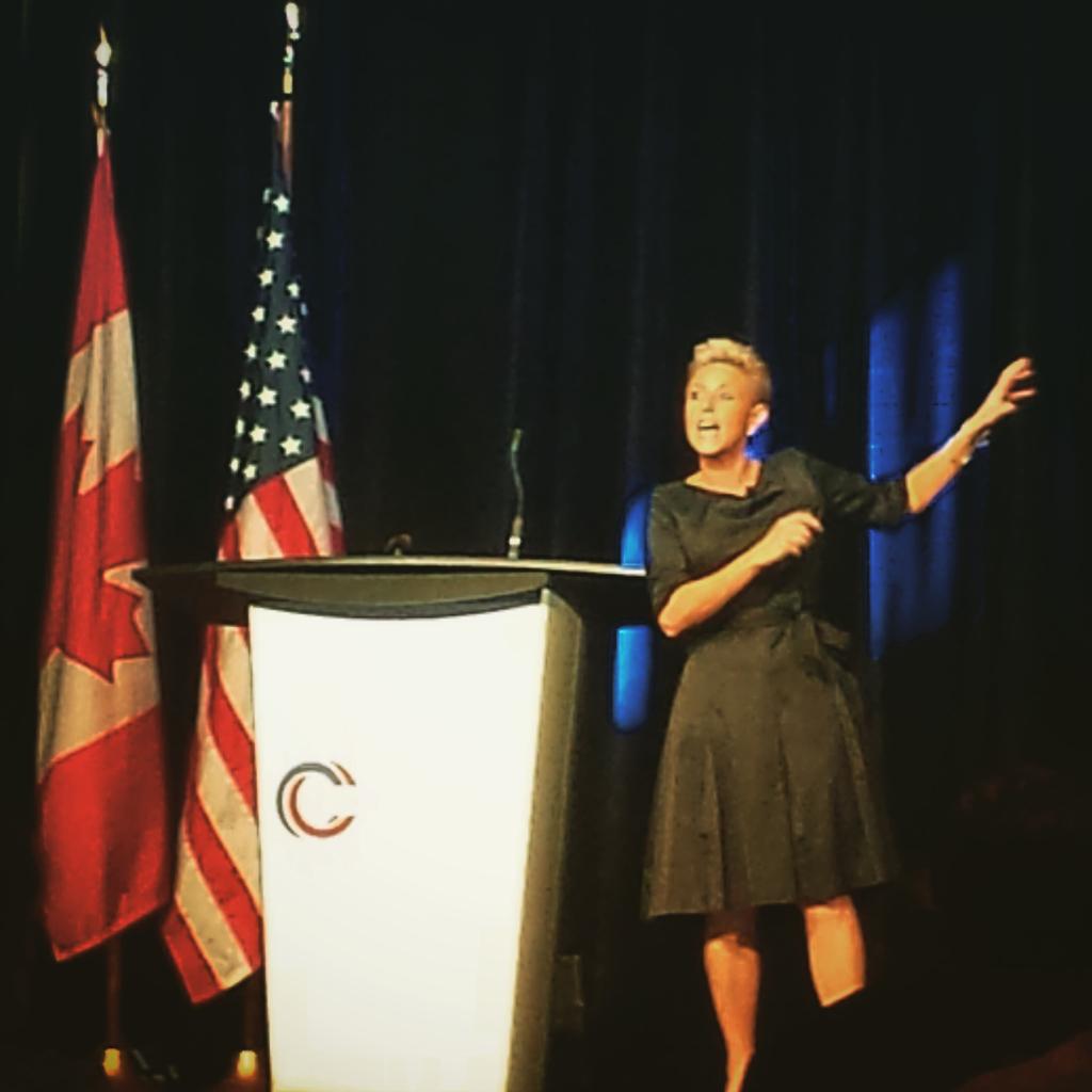 ChristiInYYC's tweet photo. Listening to the energized Director of Events @lauraschwartz  speak on return on experience #ACCE2015  #whitehouse http://t.co/uXElb8pPBe