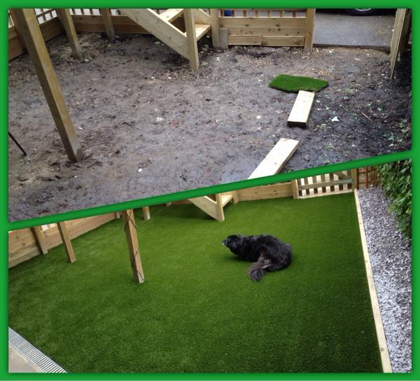 Namgrass's tweet photo. Our #installoftheweek goes to @EGMlandscapes brilliant transformation! Great work guys! #artificialgrassinstaller http://t.co/rPq7NaHr2p