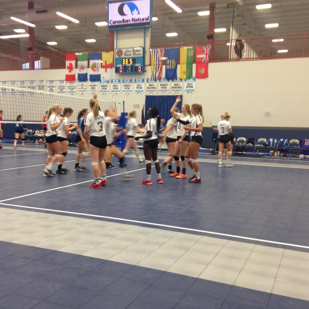 VolleyballAB's tweet image. AB starting day 2 #WCSG2015 against BC. #GiddyUp
