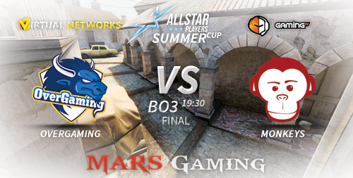 AllStar_Players's tweet photo. Ha llegado el gran día, hoy en directo @Over_Gaming VS #MONKEYS se vuelven a ver las caras en la final. http://t.co/TrBPCralA2