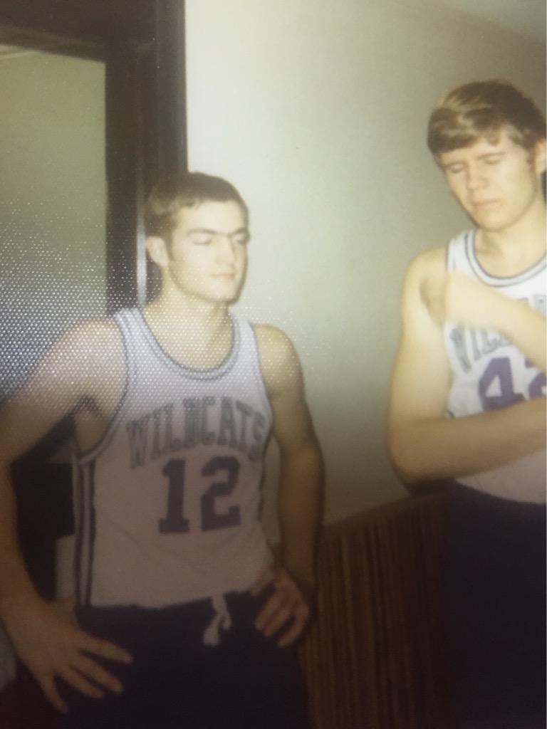 Getting ready to play in 1972 Elite 8 with roommate and point guard Lonnie Kruger (Oklahoma Head Coach presently)